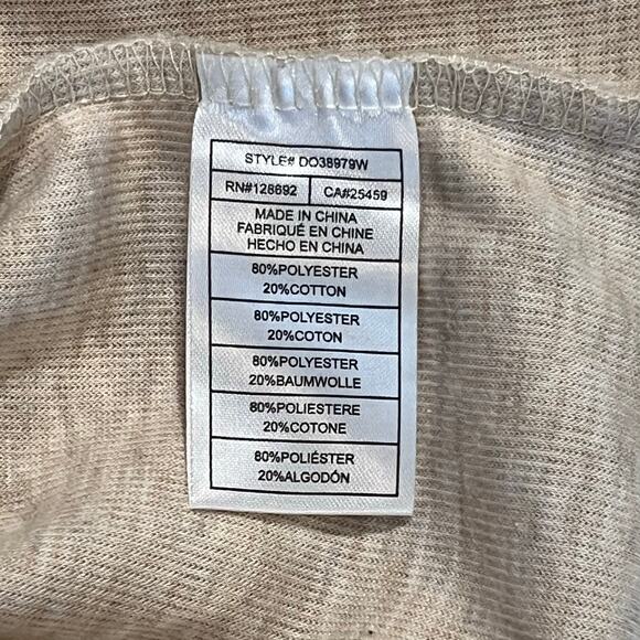 Steve Madden Oatmeal Short Sleeve Above the Knee Seamed Sweater Dress Size Large - Picture 5 of 5